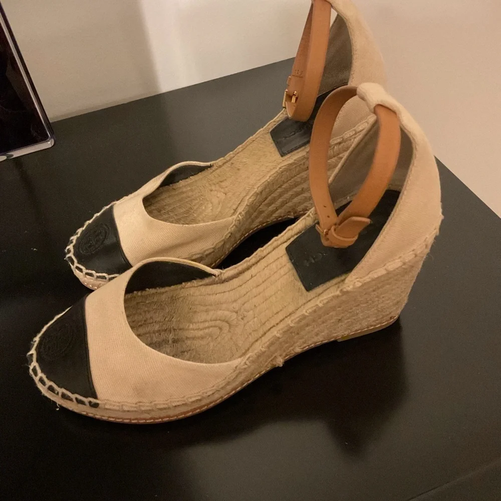Tory Burch Color Block Wedge Espadrille Sandals